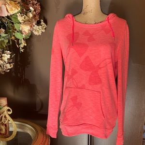 Under armor pull over hoodie sweatshirt pink M